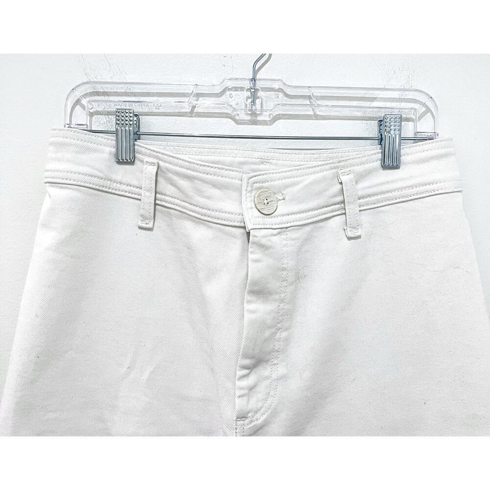 Zara high-waisted wide-leg jeans in white with a raw hem women’s size 10 - Picture 3 of 5